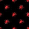 Floating red leaves isolated on black background is in Seamless pattern Royalty Free Stock Photo