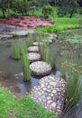 Rock walkway in the park.