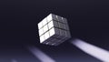 The Floating Rubiks Cube An Iconic Symbol Representing a Unique Puzzle and Engaging Challenge for All Royalty Free Stock Photo
