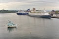 The floating sculpture in front of the Oslo Opera House, namely Royalty Free Stock Photo