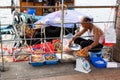 Floating Seafood Market in Sai Kung, Hong Kong Royalty Free Stock Photo