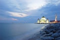 Floating Selat Melaka Mosque Royalty Free Stock Photo