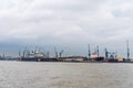 Floating shipyard in the port of Hamburg. Blohm+Voss corporate