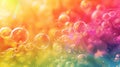 Floating Soap Bubbles, A Mesmerizing Cluster of Airborne Spheres Sparkling With Colors