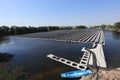 Floating Solar PV System under construction Royalty Free Stock Photo