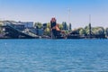 The floating stage in Bregenz on Lake Constance Austria Royalty Free Stock Photo