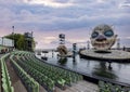 The floating stage on Lake Constance at Bregenz Performing Arts Festival - BREGENZ, AUSTRIA, EUROPE - JULY 28, 2021