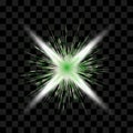 Floating star green effect star ligh effect, Royalty Free Stock Photo