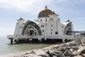 Floating Straits Malacca Mosque Royalty Free Stock Photo