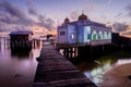 floating surau landscape on natuna island