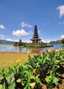 A Floating Temple With Flowers