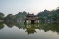 Floating temple in Thay Pagoda or Chua Thay, one of the oldest Buddhist pagodas in Vietnam, in Quoc Oai district, Hanoi Royalty Free Stock Photo