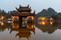 Floating temple in Thay Pagoda or Chua Thay, one of the oldest Buddhist pagodas in Vietnam, in Quoc Oai district, Hanoi Royalty Free Stock Photo