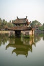 Floating temple in Thay Pagoda or Chua Thay, one of the oldest Buddhist pagodas in Vietnam, in Quoc Oai district, Hanoi Royalty Free Stock Photo