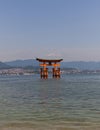 Floating torii gate of Itsukushima Shrine, Japan. UNESCO site Royalty Free Stock Photo