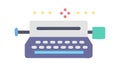 Floating Typewriter Idea Icon, Creative Inspiration, Abstract Writing, vector design Generative AI Royalty Free Stock Photo