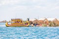 Floating Uros Islands on Lake Titicaca in Peru