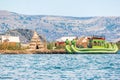 Floating Uros Islands on Lake Titicaca in Peru