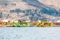 Floating Uros Islands on Lake Titicaca in Peru