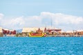 Floating Uros Islands on Lake Titicaca in Peru