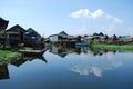 Floating village Royalty Free Stock Photo