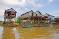 Floating village Royalty Free Stock Photo