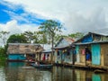 Floating village of Belen in Peru