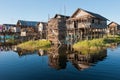 Floating village at Inle Lake, Myanmar Royalty Free Stock Photo