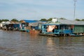Floating Village. Tonle Sap Lake. Cambodia. Royalty Free Stock Photo