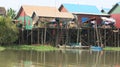 Floating Village in Tonle Sap Lake Cambodia Royalty Free Stock Photo
