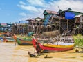 Floating village, Tonle Sap lake, Siem Reap Province, Cambodia Royalty Free Stock Photo