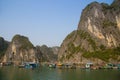 At Ha Long Bay, the incredible Floating Village,  Vietnam Royalty Free Stock Photo