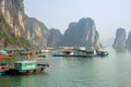 At Ha Long Bay, the incredible Floating Village,  Vietnam Royalty Free Stock Photo