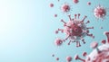 Floating Virus Particles on the Right with Clean Text Space on the Left Royalty Free Stock Photo