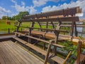Floating water mill in Kolarovo, Slovakia Royalty Free Stock Photo