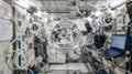 Floating Water Sphere Experiment in Microgravity on Space Station Royalty Free Stock Photo