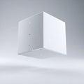 Floating White Cube on a Minimalist Background Royalty Free Stock Photo