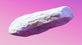 a floating white rock on pink background Royalty Free Stock Photo