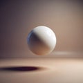 Floating white sphere in muted tones Royalty Free Stock Photo