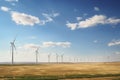 Floating wind turbines installed in field