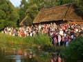 Floating wreaths, Lublin, Poland