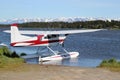 Floatplane on Beluga Lake Royalty Free Stock Photo