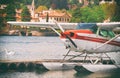 Floatplane or seaplane on Como lake.