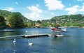 Floatplane or seaplane on Como lake.