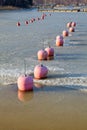 Floats in the marina. Royalty Free Stock Photo