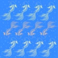 A flock of beautiful fish for a bright background image.