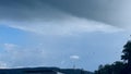 Flock of birds flying playing with windy sky under cloud rainy cloudspace in Thailand landscape slow motion