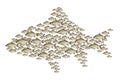 Flock of fish illustration Royalty Free Stock Photo