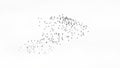 flock of lapwings in flight on white background Royalty Free Stock Photo