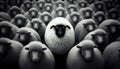 A flock of sheep. Ai generative Royalty Free Stock Photo